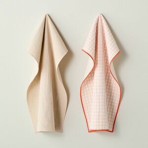 Hearth & Hand with Magnolia Gingham and Tan Tea Towel Set